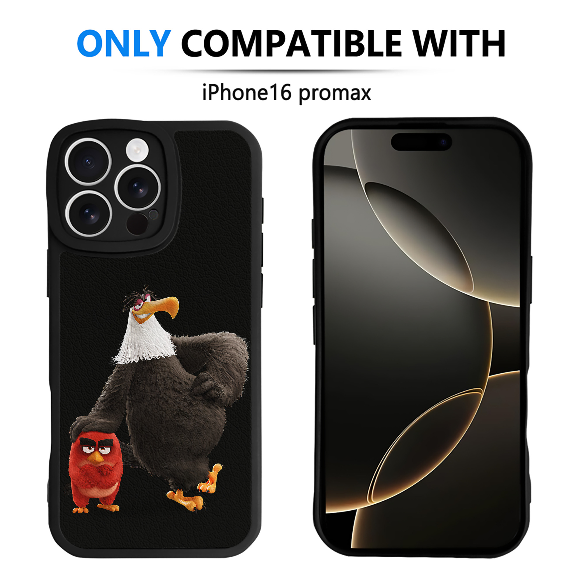 （画像用） Angry Birds アングリーバード 【iPhone 16シリーズ対応】シリコンスマホケース（レザー調） 材質：シリコン